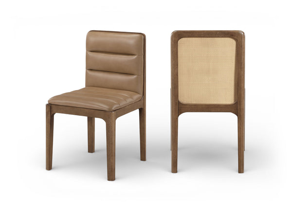 Ellis - Vegan Leather Upholstered Dining Chair (Set of 2) - Tan
