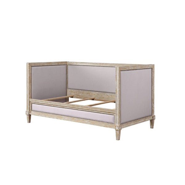 Charlton - Twin Daybed - Beige Linen & Weathered Oak