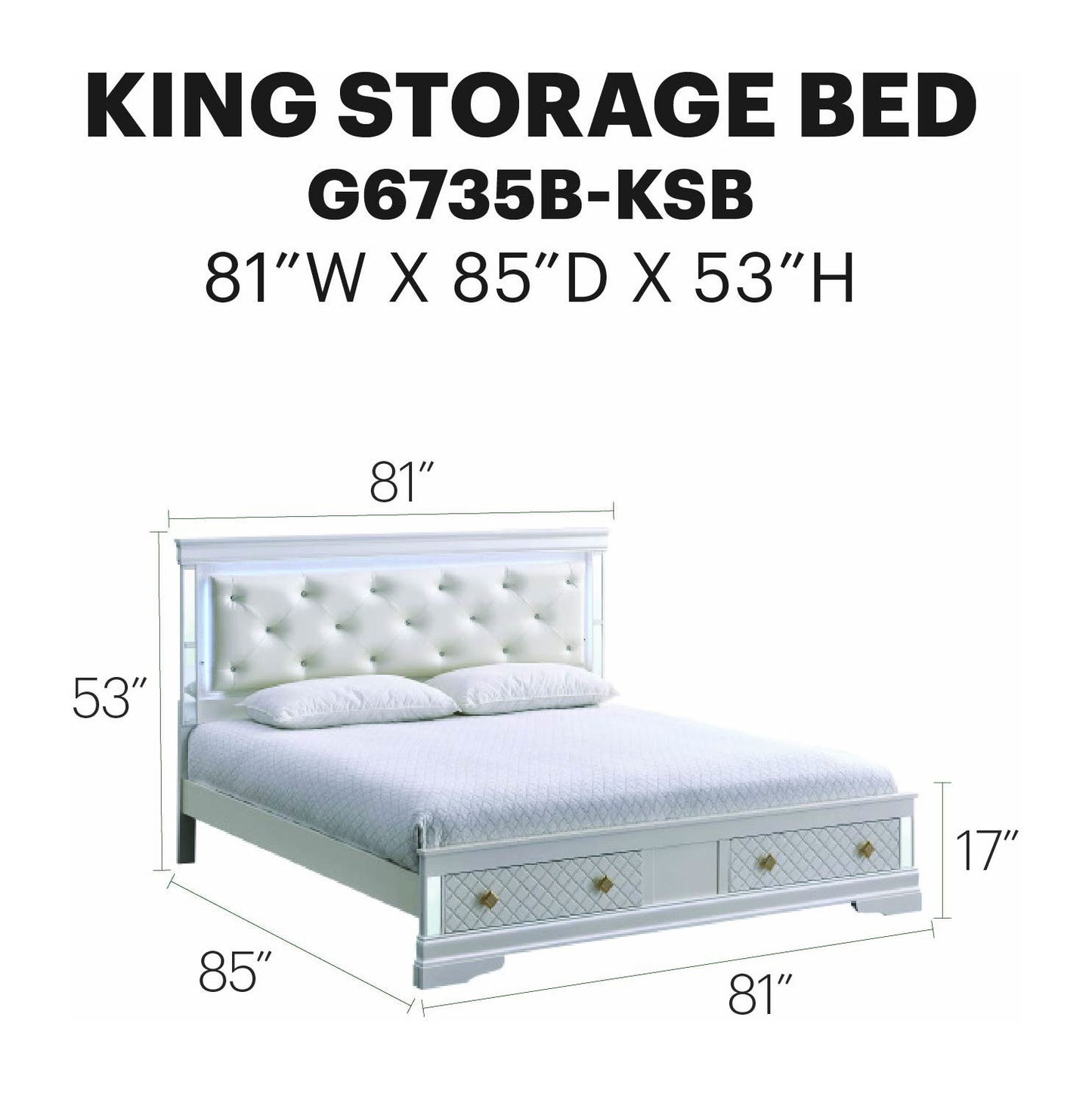 Glory Furniture - Verona - Storage Bed