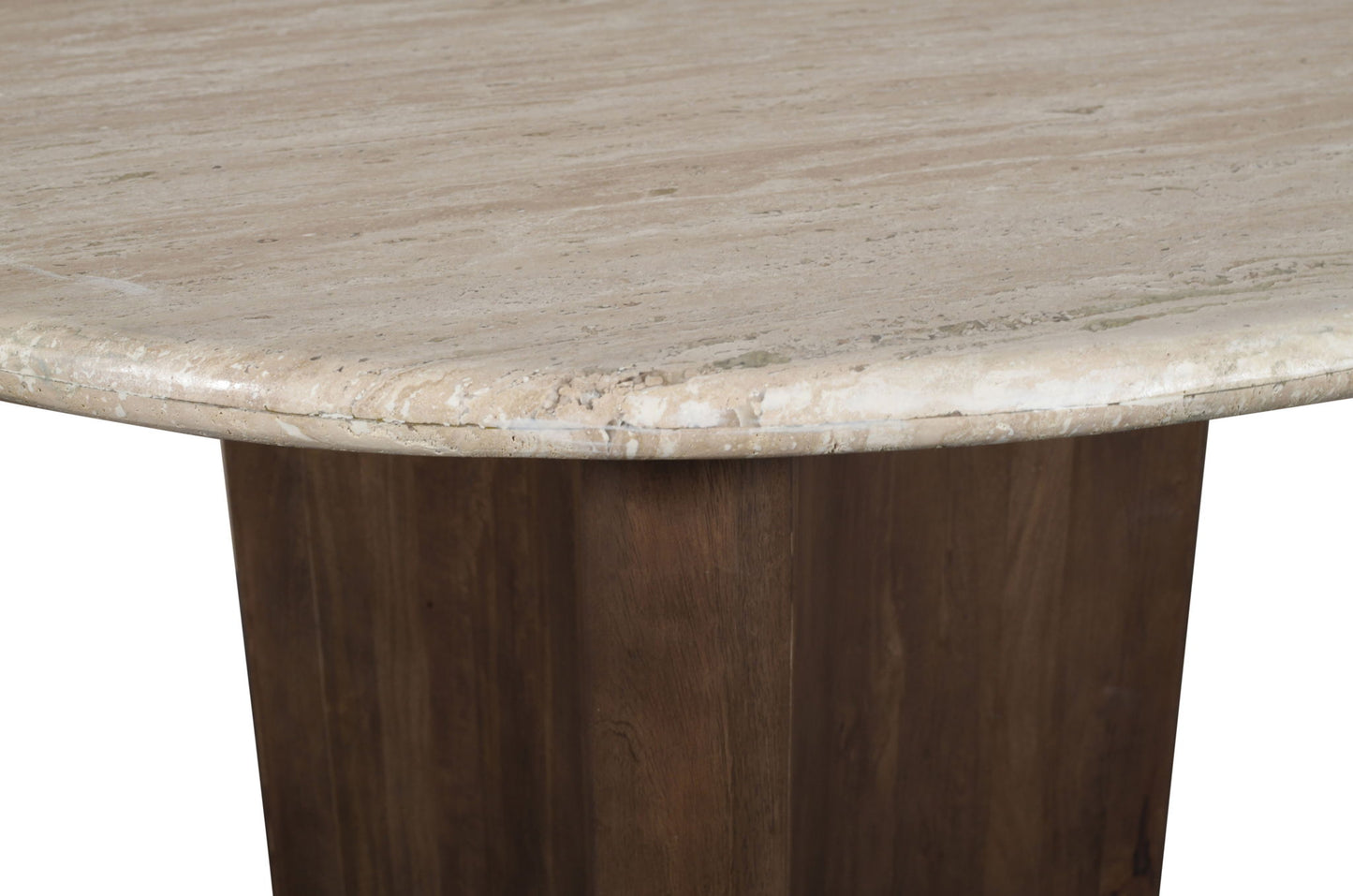 Pietra - Travertine And Mango Wood Dining Table