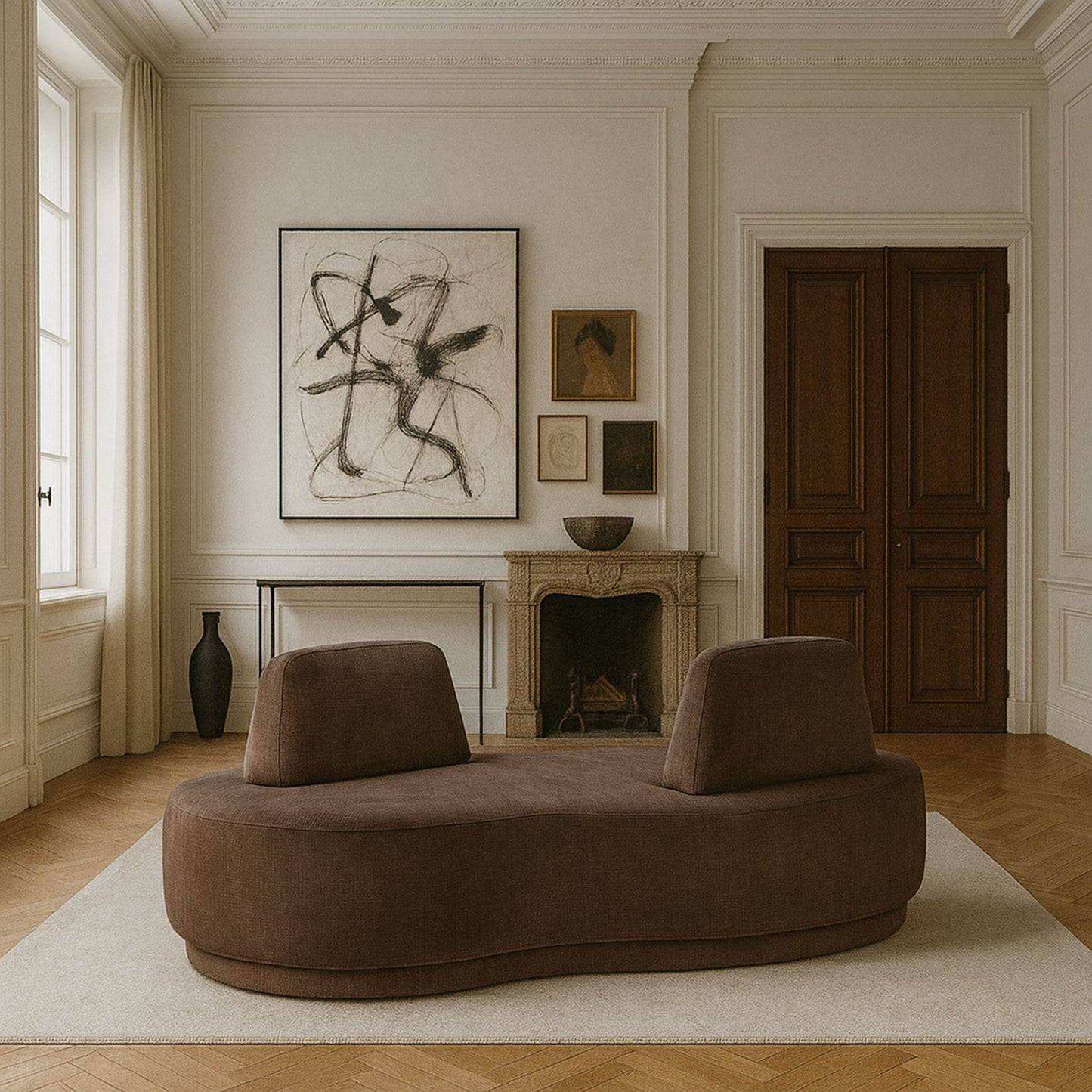 Argyle - Chenille Fabric Chaise / Loveseat