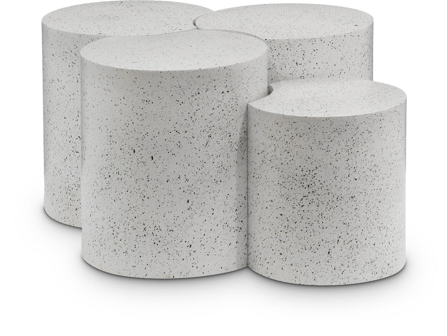 Dimple - 20" 4 Piece Modular Coffee Table - Terazzo Finish