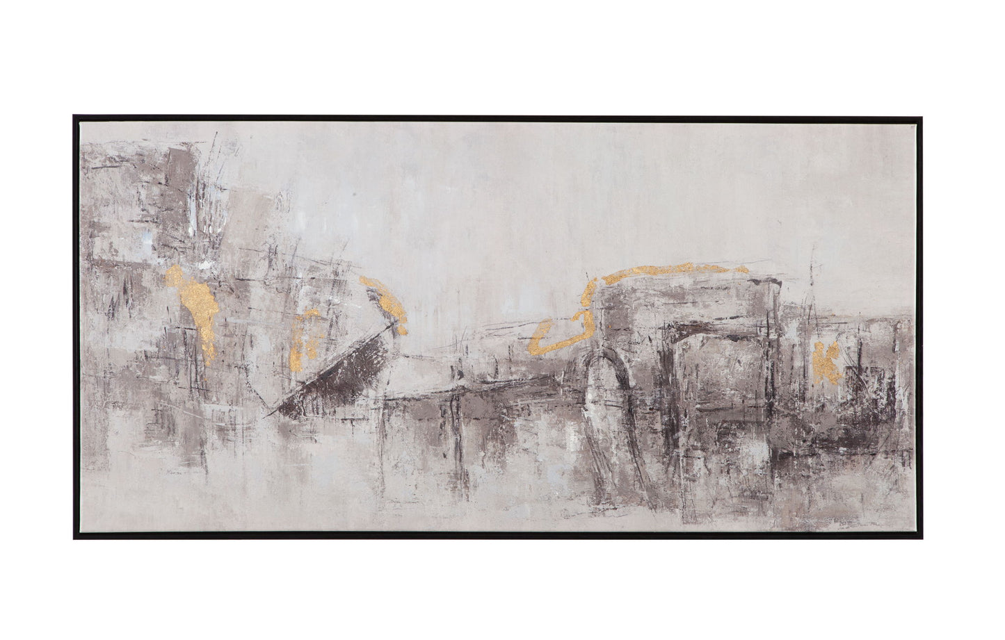 About Town Framed Canvas - Gray