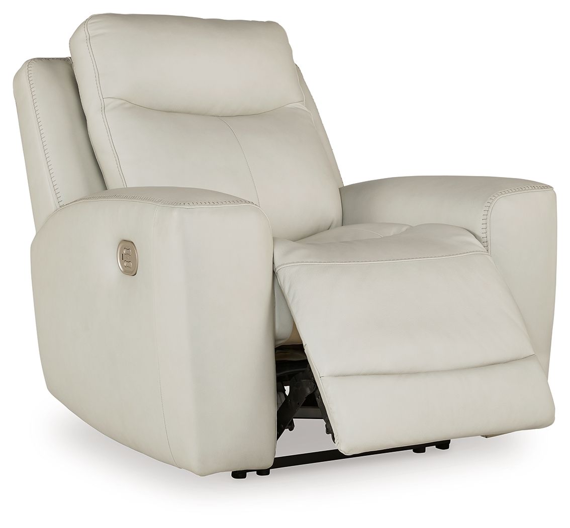 Mindanao - 3 Pc. - Power Reclining Sofa, Power Reclining Loveseat With Console, Power Recliner - Coconut