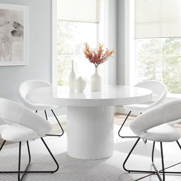 Gratify 60" Round Dining Table - White