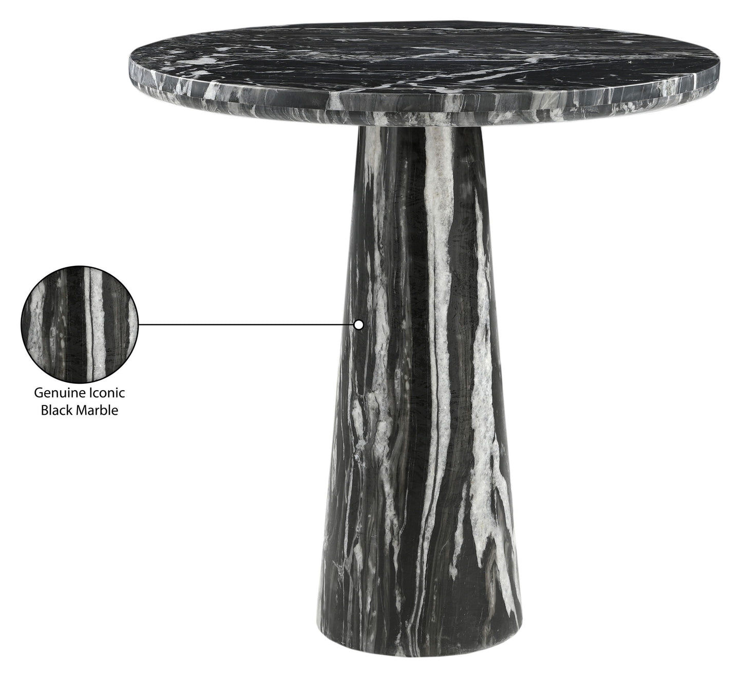 Fontelina - 30" Genuine Marble Bistro Dining Table