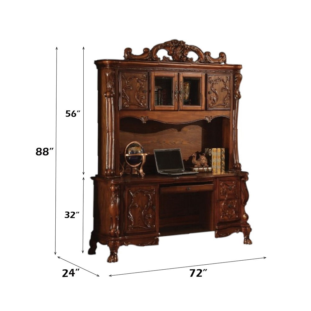 Dresden - Executive Computer Desk With Hutch - Cherry Oak
