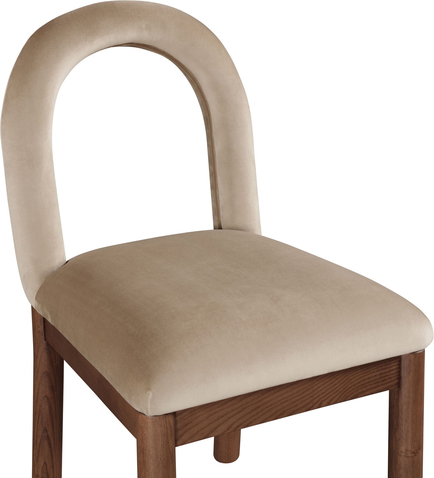 Conrad - Velvet Dining Chair With Brown Legs