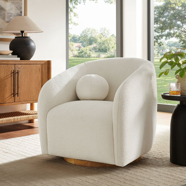 Holland Swivel Armchair - Cream