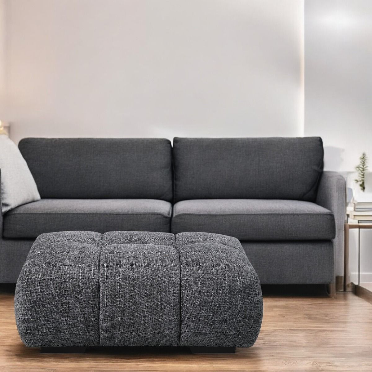 Chosen - Ottoman - Gray Chenille