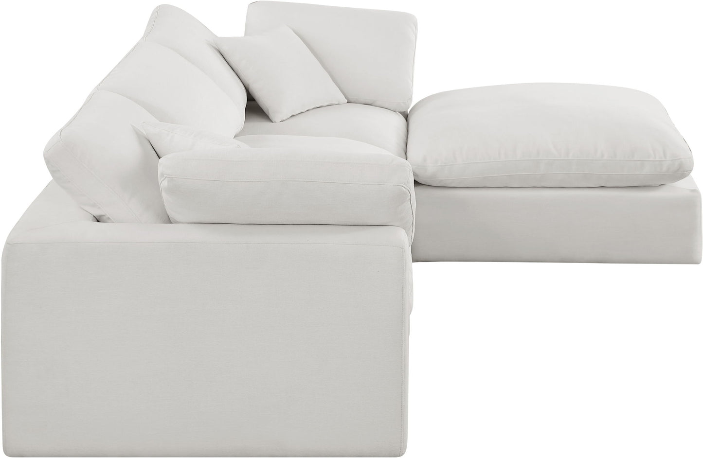 Comfy - 4 Piece Linen Fabric Modular Sectional With Chaise