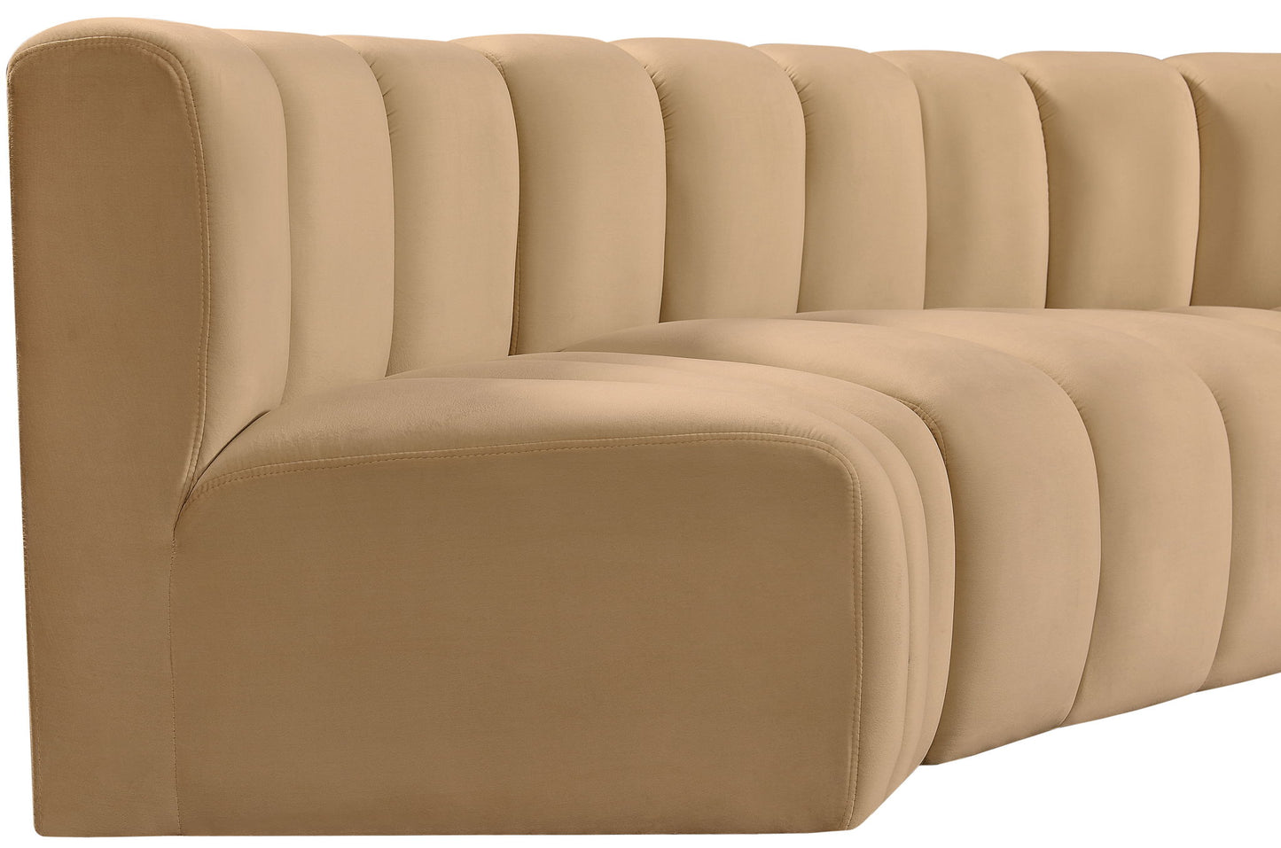 Arc - Velvet 4 Piece U-Shaped Modular Sofa