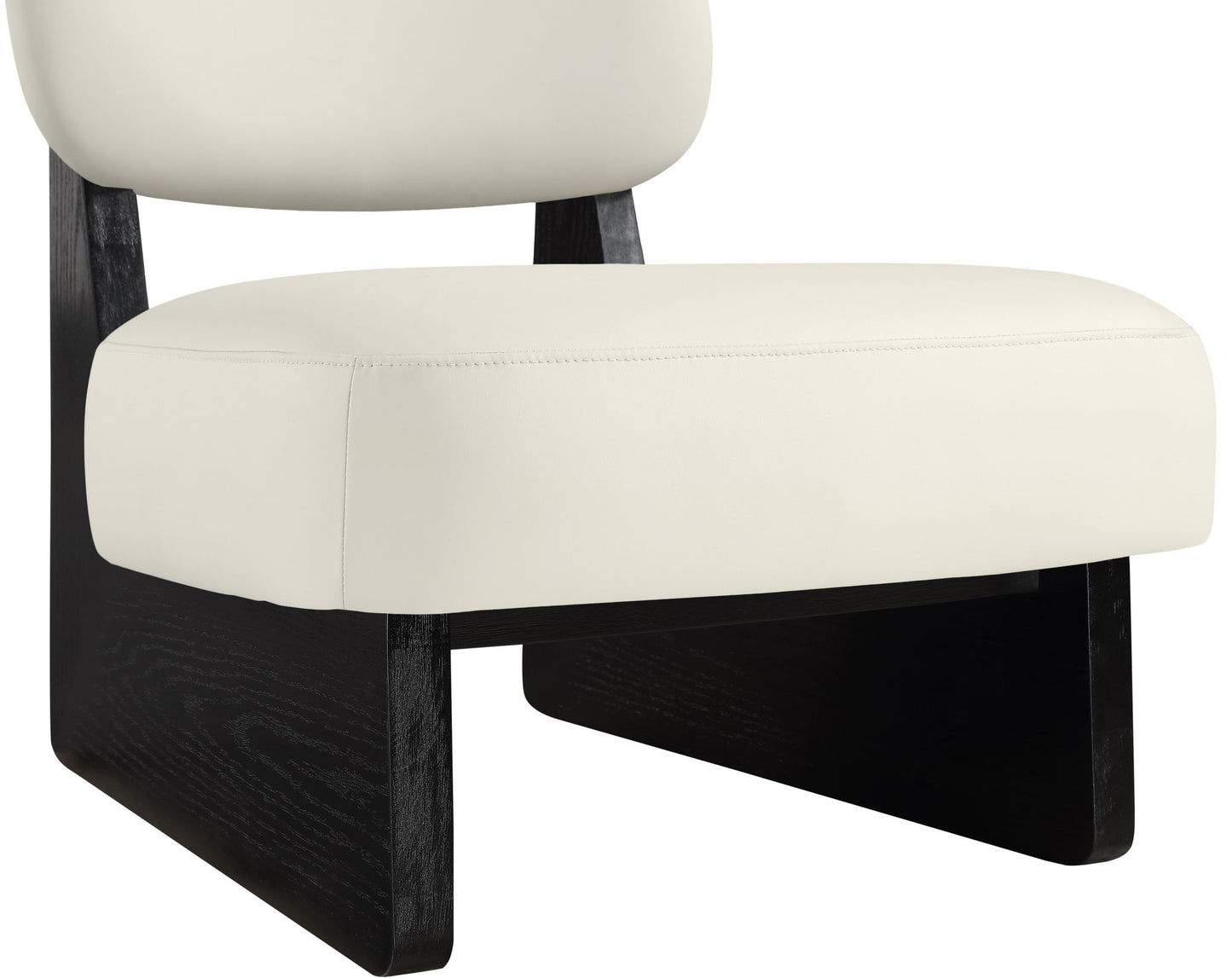 Vetra - Vegan Leather Upholstered Accent Chair With Black Base