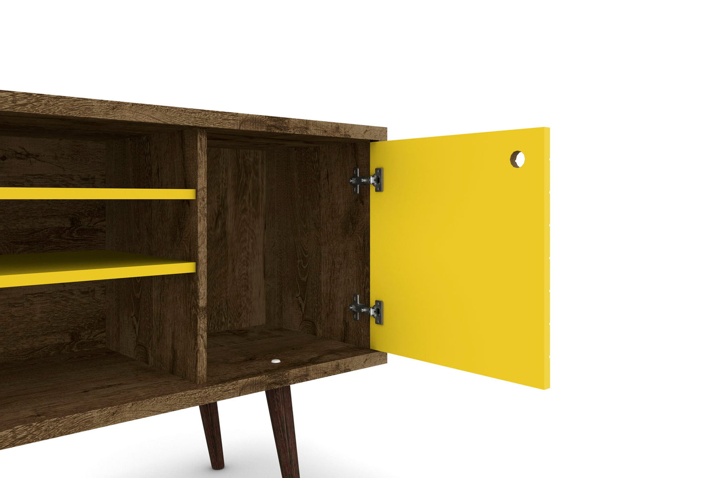 Manhattan Liberty - 53" TV Stand With Rustic Brown Frame