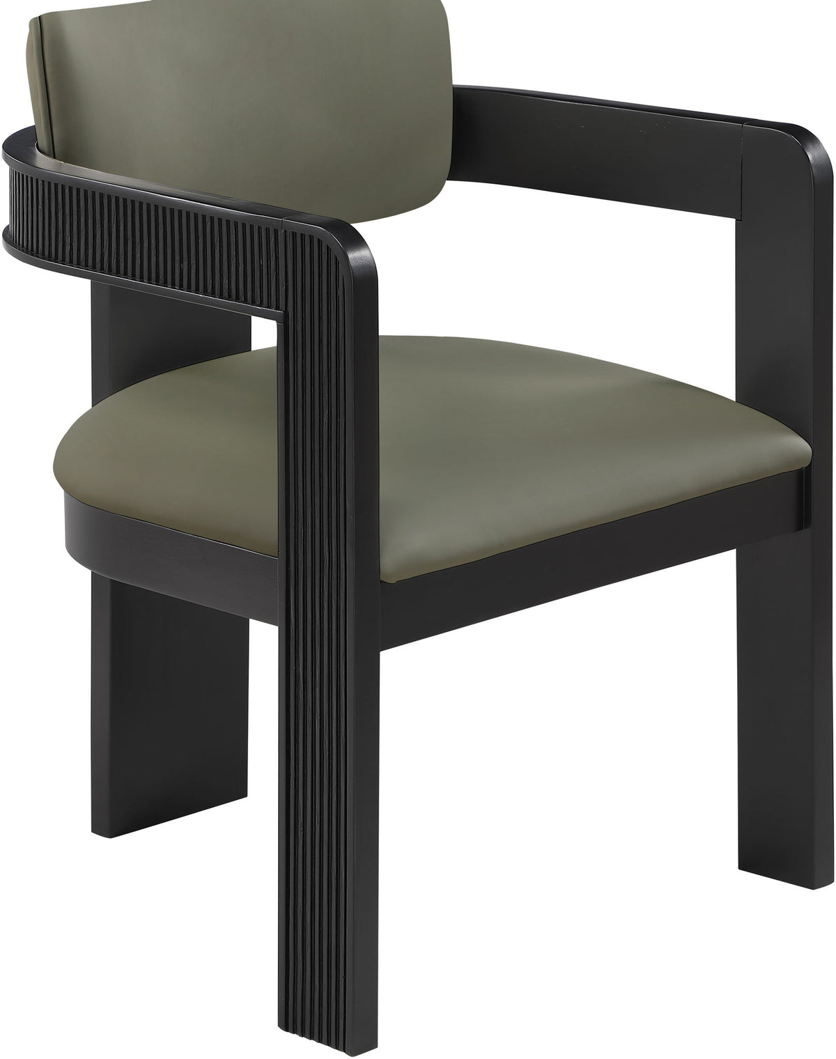 Sacha - Vegan Leather Upholstered Dining Chair With Black Base (Set of 2)