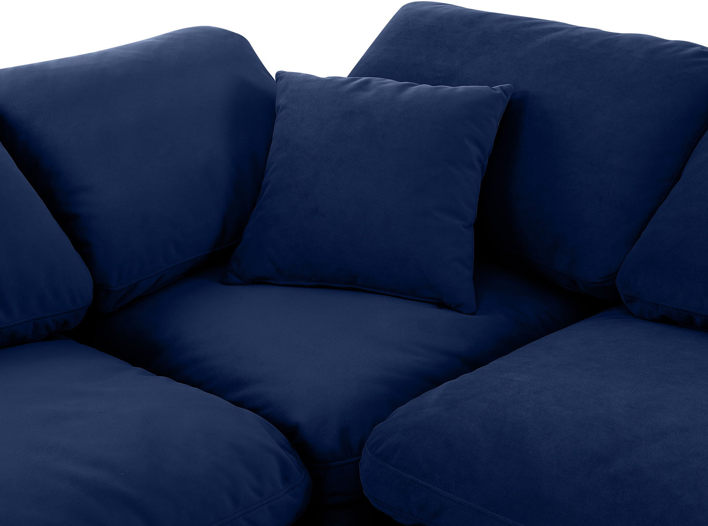 Indulge - Velvet 5 Piece Modular Corner Armless Sectional
