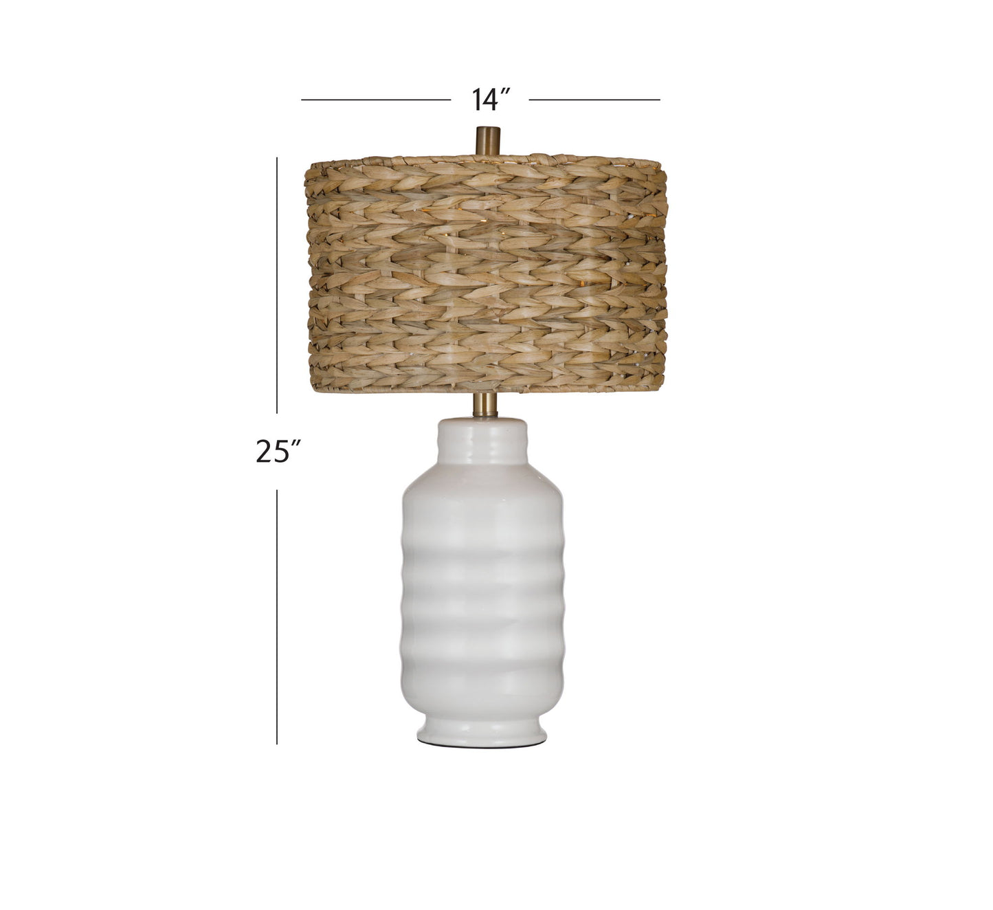 Tigris - Table Lamp - White / Light Brown