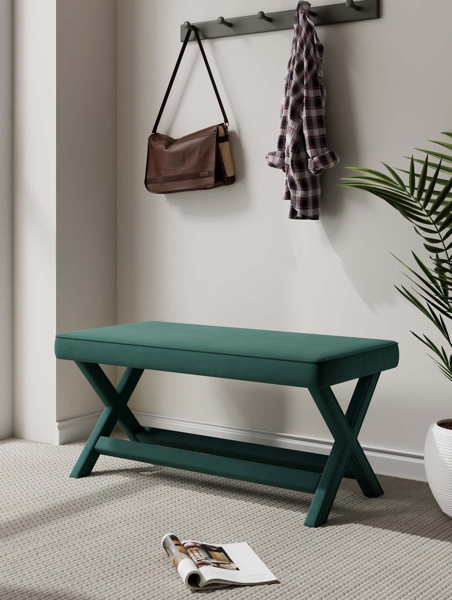 Manhattan Abigail - Velvet Accent Bench