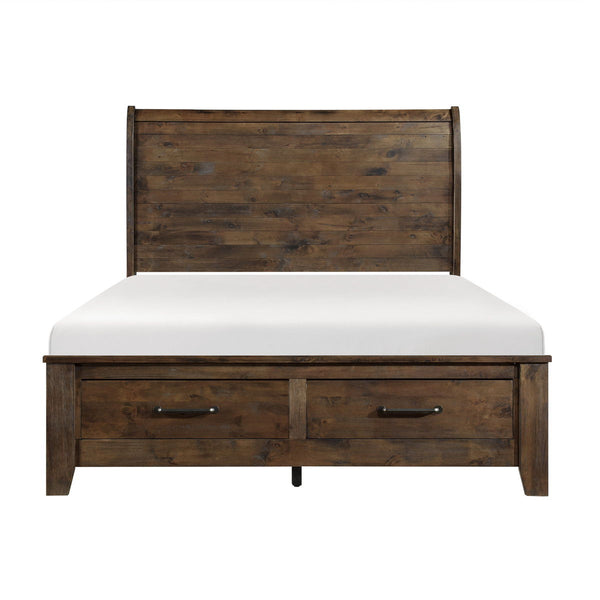 Jerrick Eastern King Sleigh Platform Bed with Footboard Storage