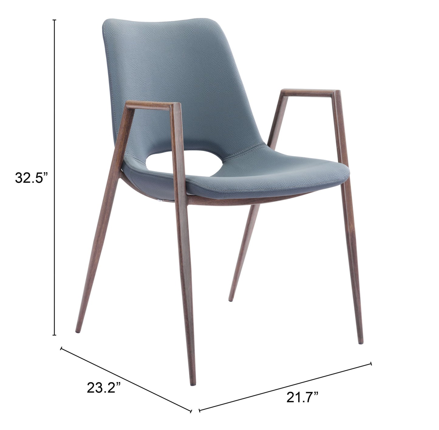 Desi - Dining Chair Walnut Legs (Set of 2)