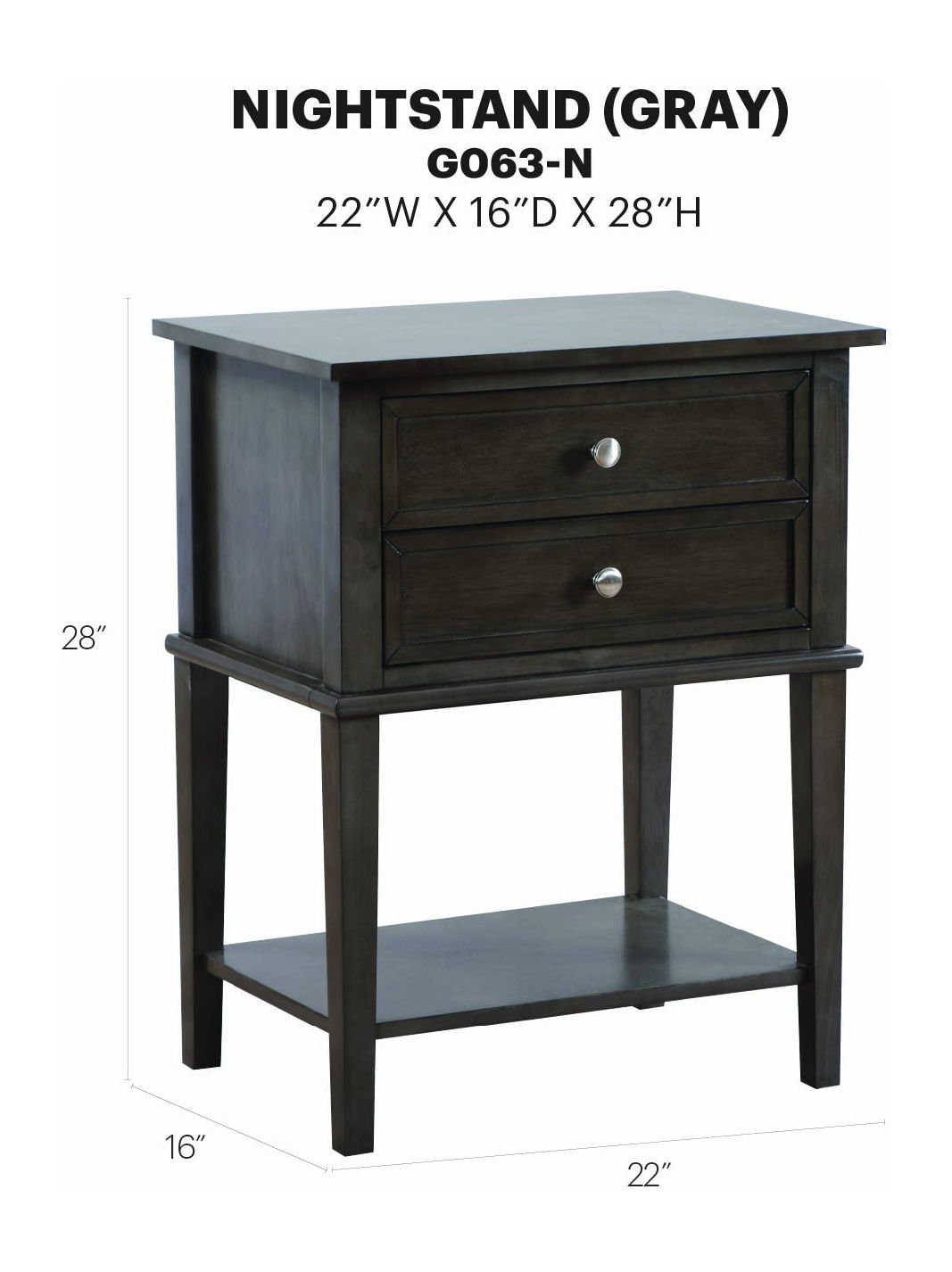 Glory Furniture - Newton - Nightstand