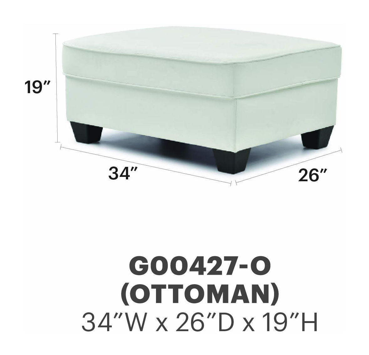 Glory Furniture - Barbara - Ottoman