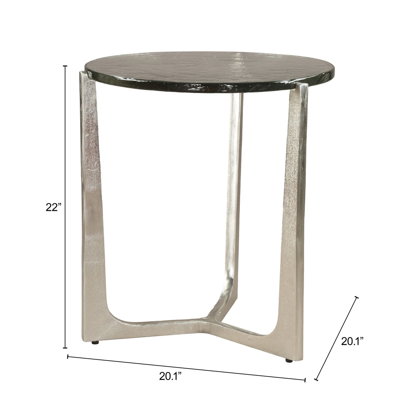 Olea - Side Table - Silver