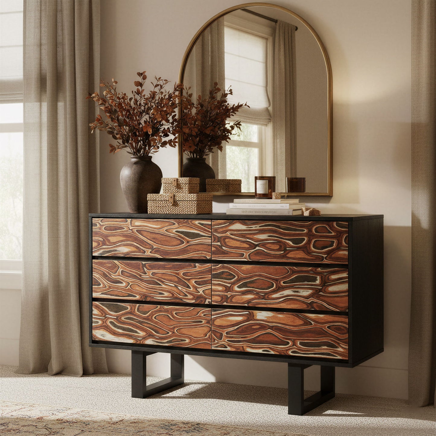 Aremi - Dresser - Brown / Black