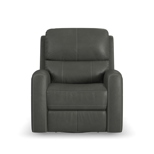 Linden - Power Swivel Gliding Recliner With Power Headrest, Lumbar, Heat & Massage