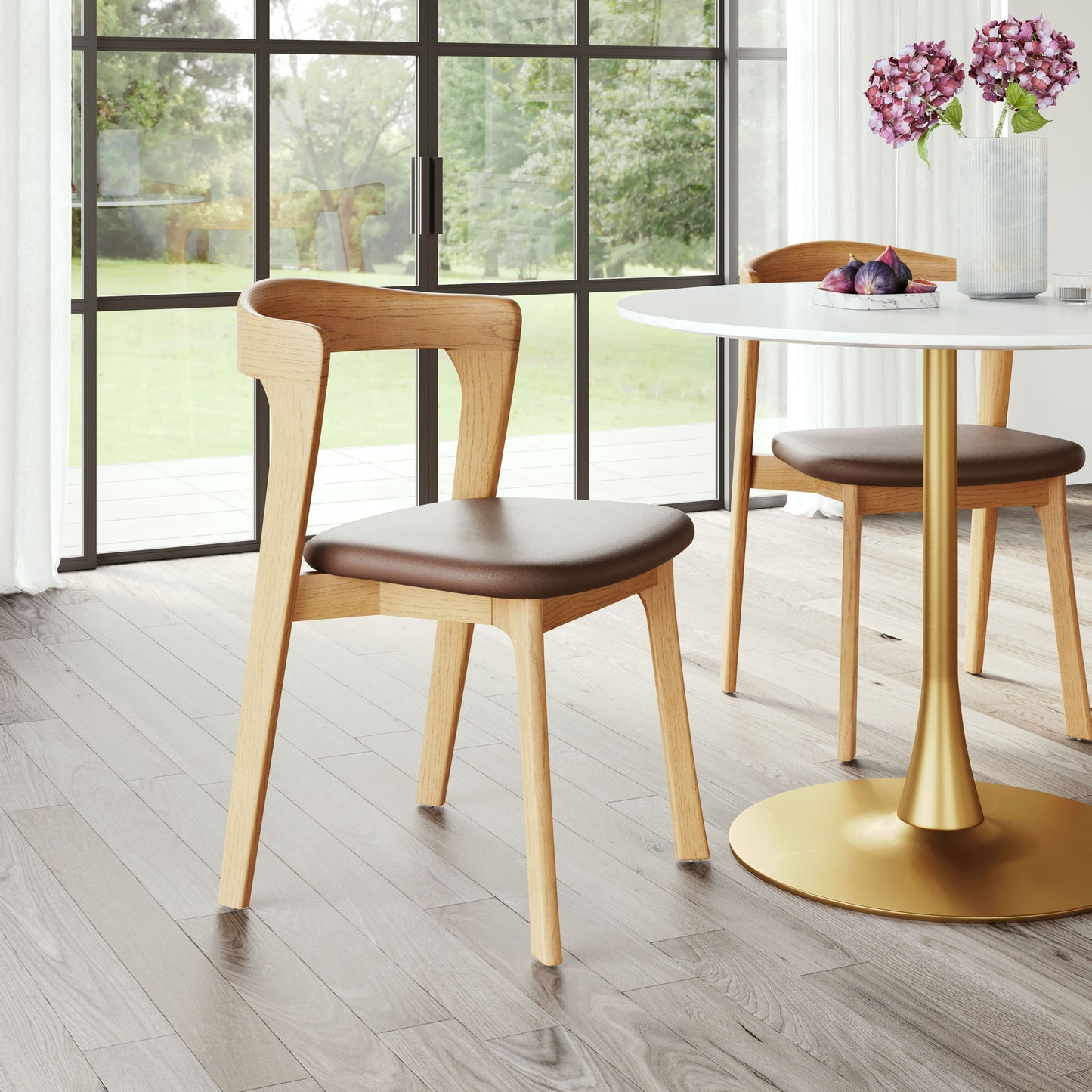 Pioro - Dining Chair (Set of 2) - Brown / Natural