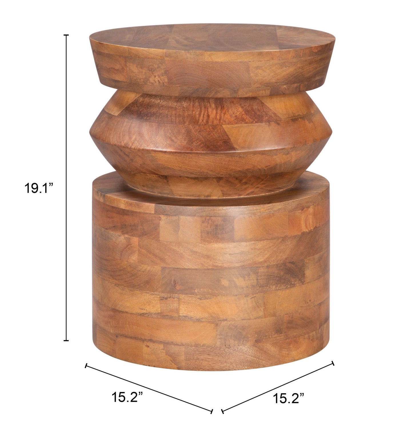 Kollam - Side Table - Brown