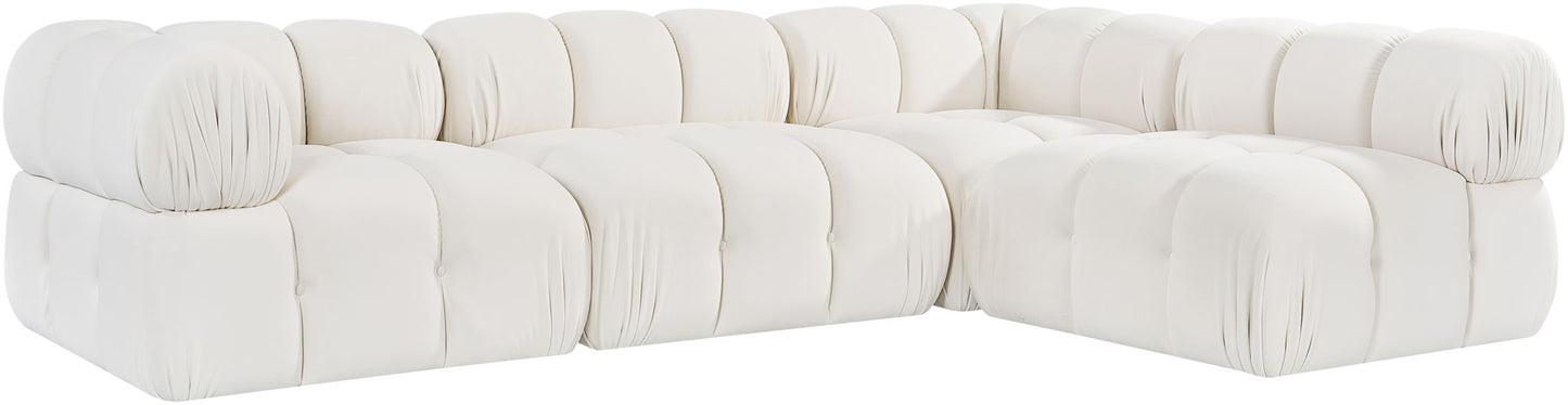 Orin - Fabric Velvet 4 Piece Modular Sectional