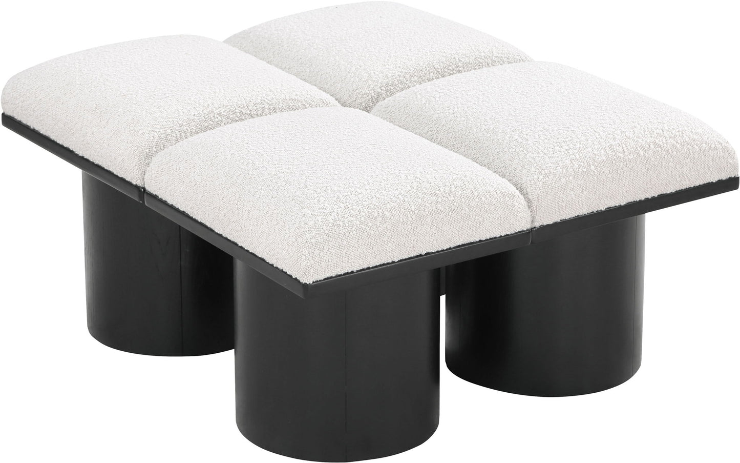 Pavilion - 4 Piece Modular Bench With Black Base