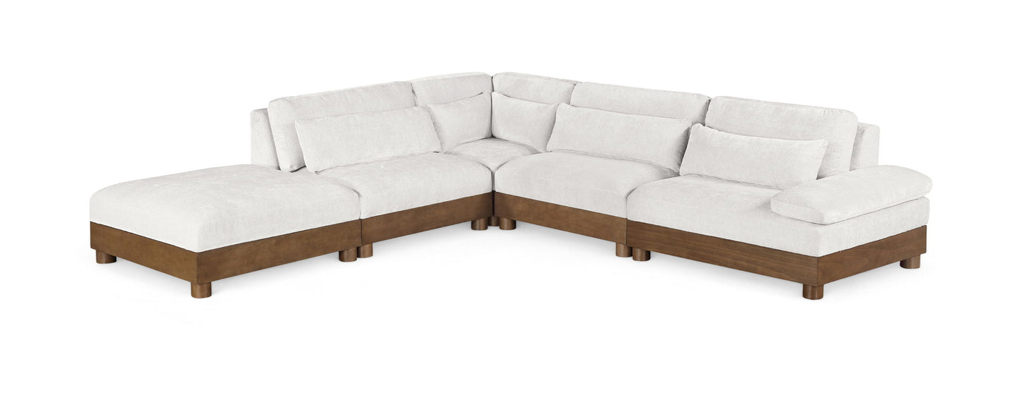 Turin - Fabric Upholstered 5 Piece Modular Sectional