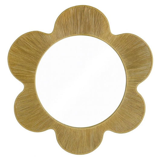 Golden Bloom Wall Mirror - Natural