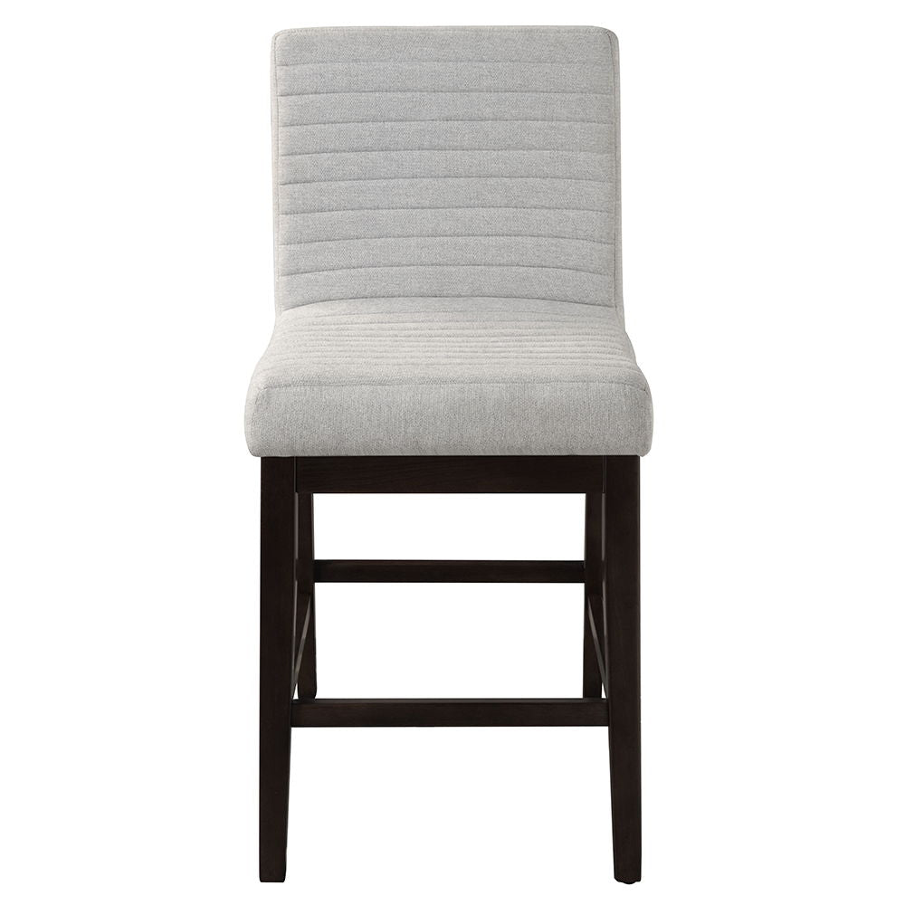 Edwyn - Counter Height Chair (Set of 2) - Gray Linen & Espresso