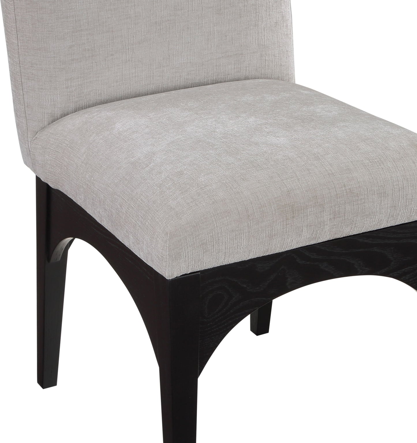 Waldorf - Chenille Dining Side Chair With Black Legs