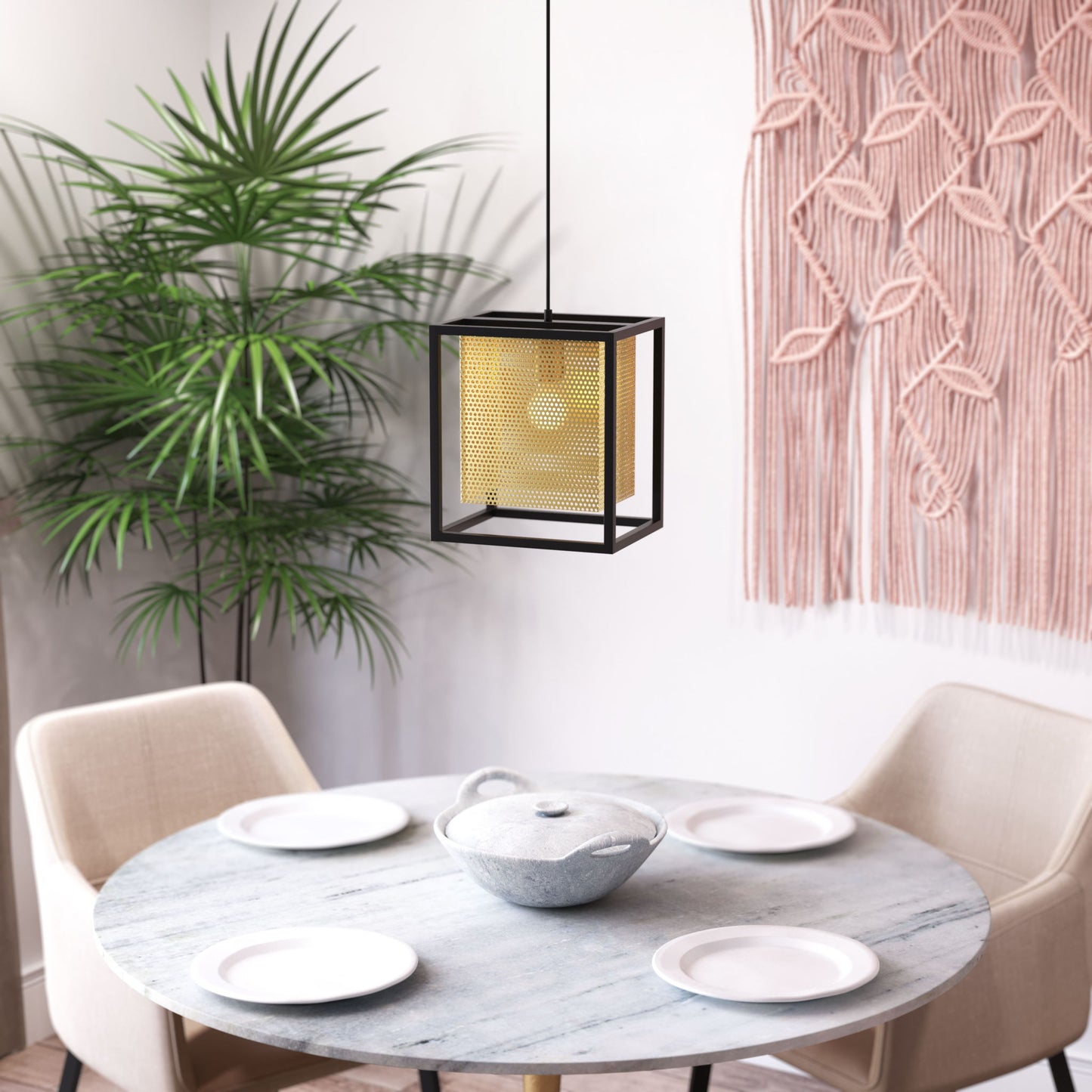 Yves - Ceiling Lamp - Gold / Black