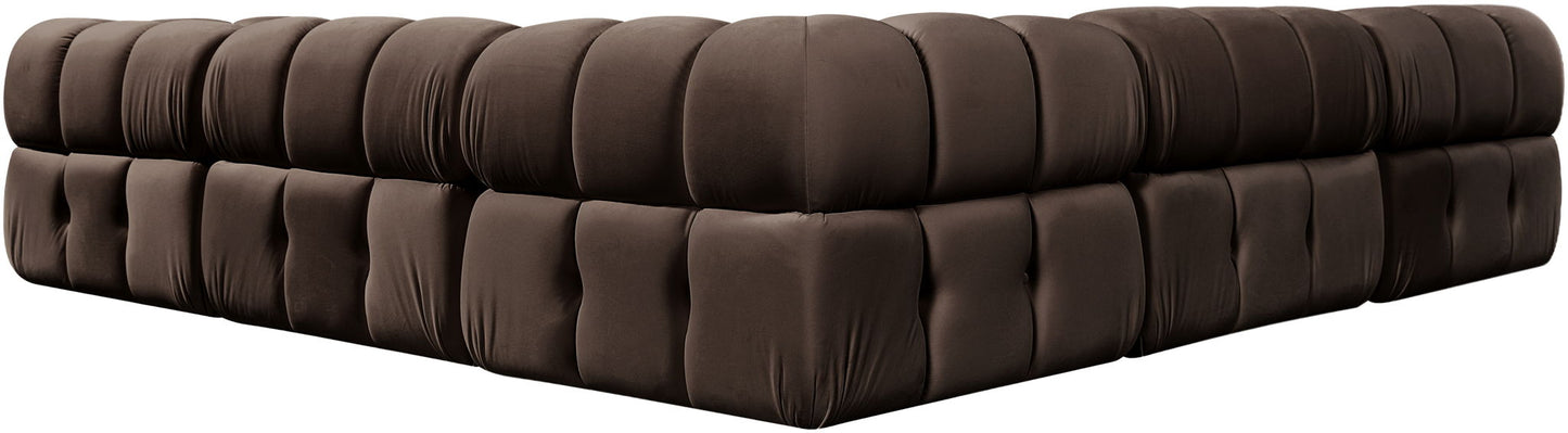 Orin - Velvet 5 Piece Modular Corner Sectional