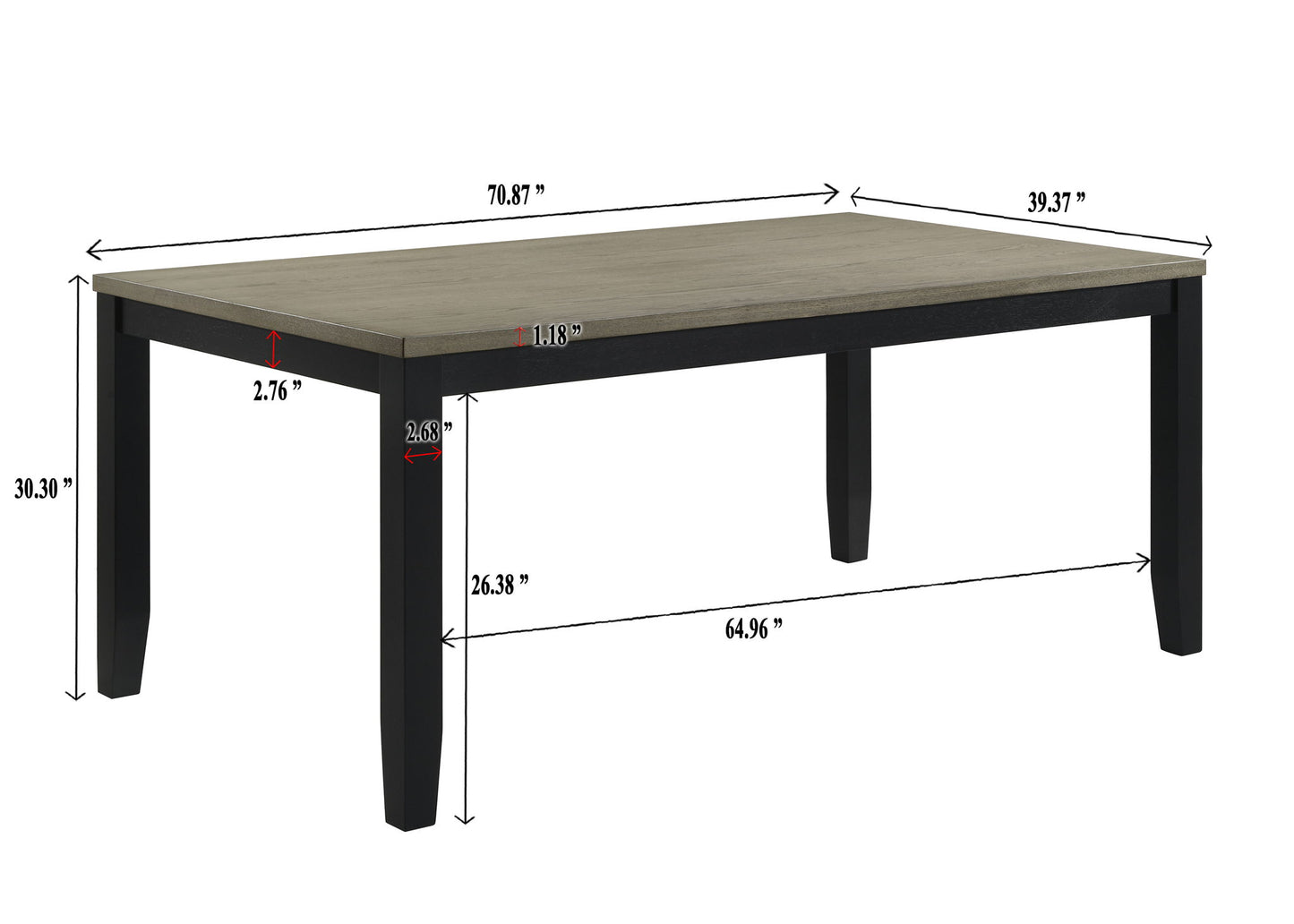 Folio - Dining Table - Light Brown / Black