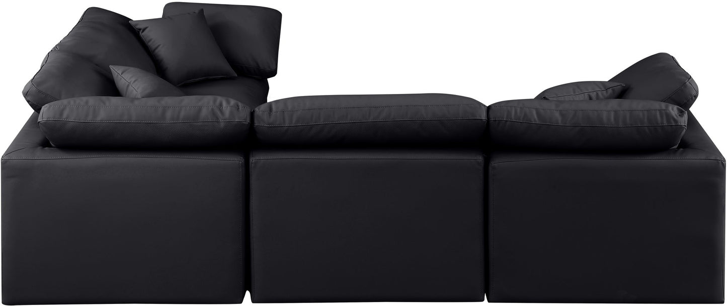 Indulge - Faux Leather 4 Piece Modular Corner Sectional