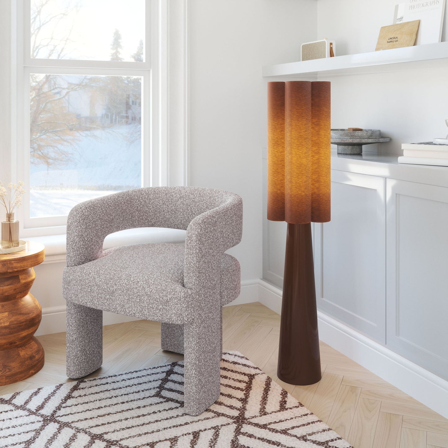 Violet - Floor Lamp - Brown