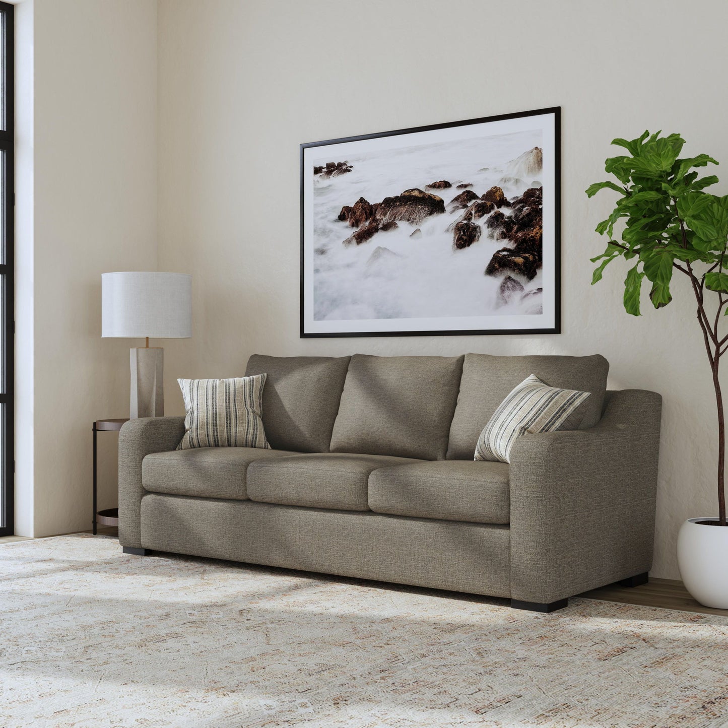 Cypress - Fabric Stationary Three-Cushion Sofa