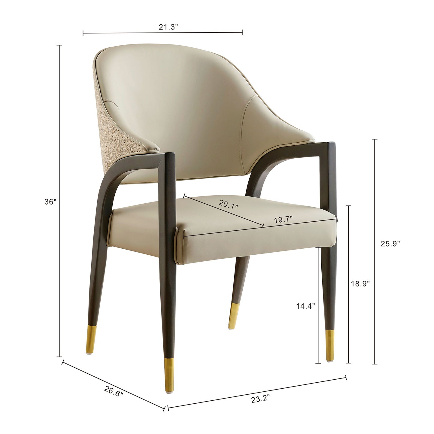 Manhattan Collette - Wood Upholstered Armchair