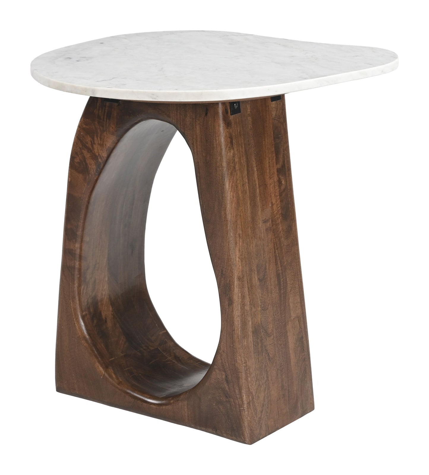 Vara - Side Table - White / Walnut