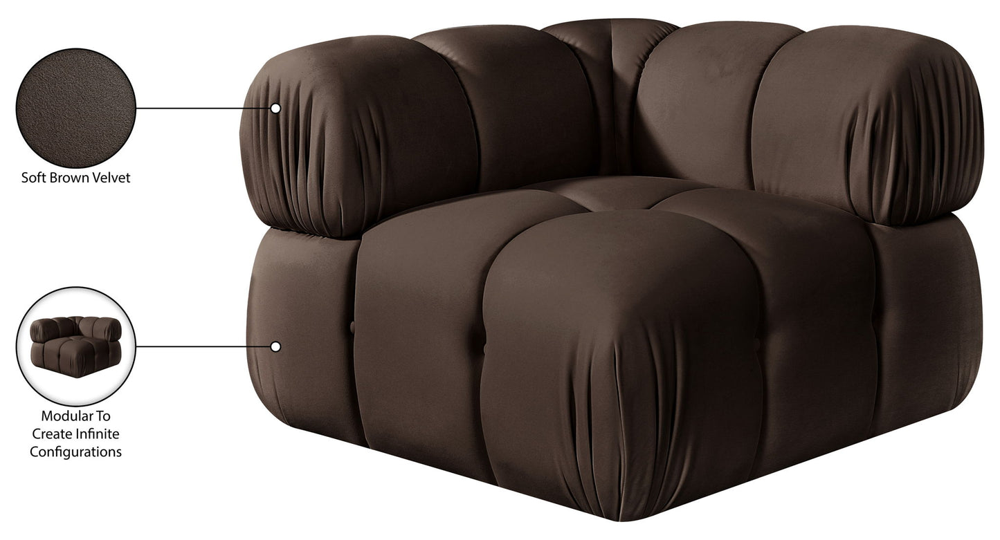 Orin - Velvet Performance Fabric Upholstered Modular Corner Chair