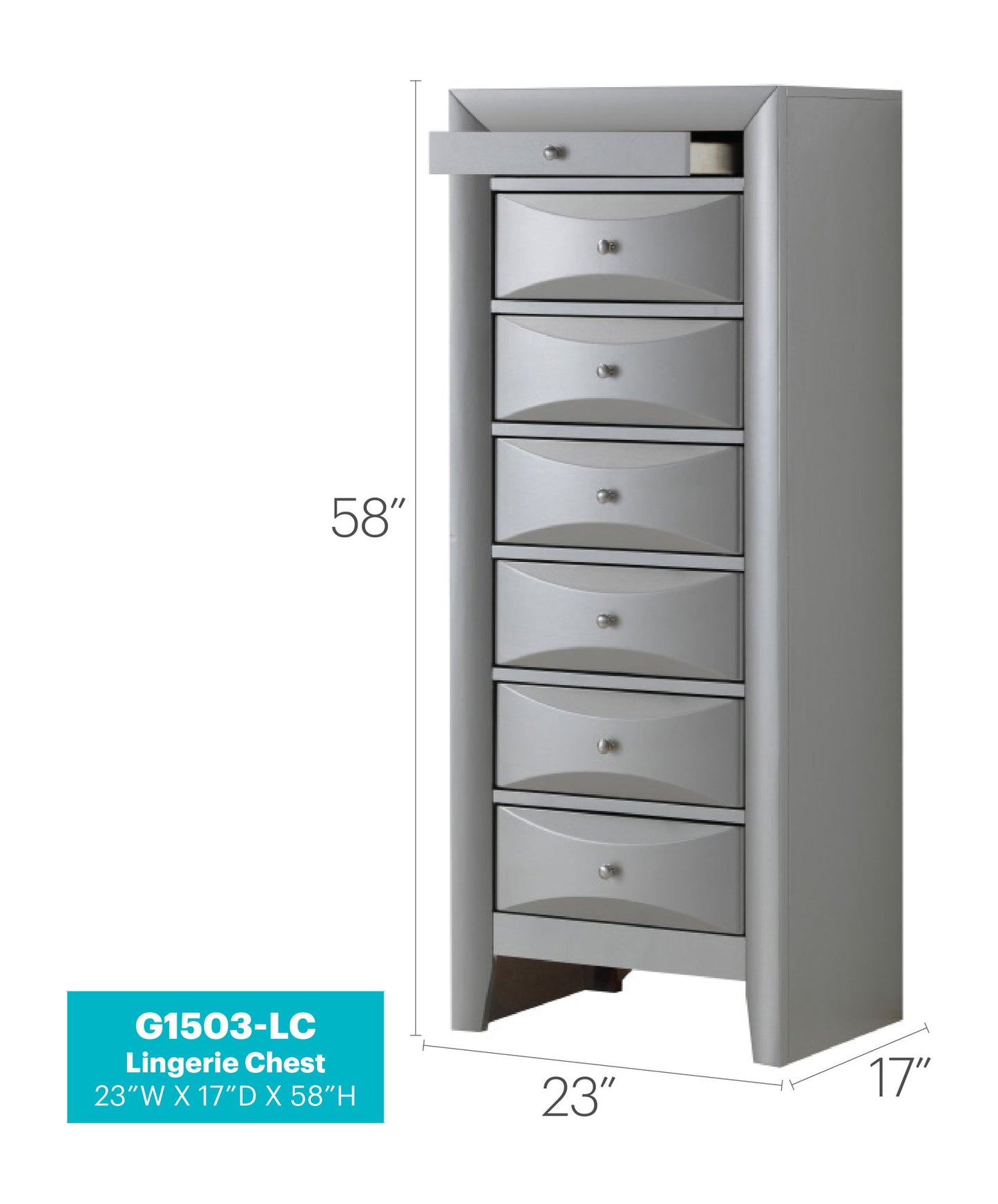 Glory Furniture - Marilla - 7 Drawer Lingerie Chest