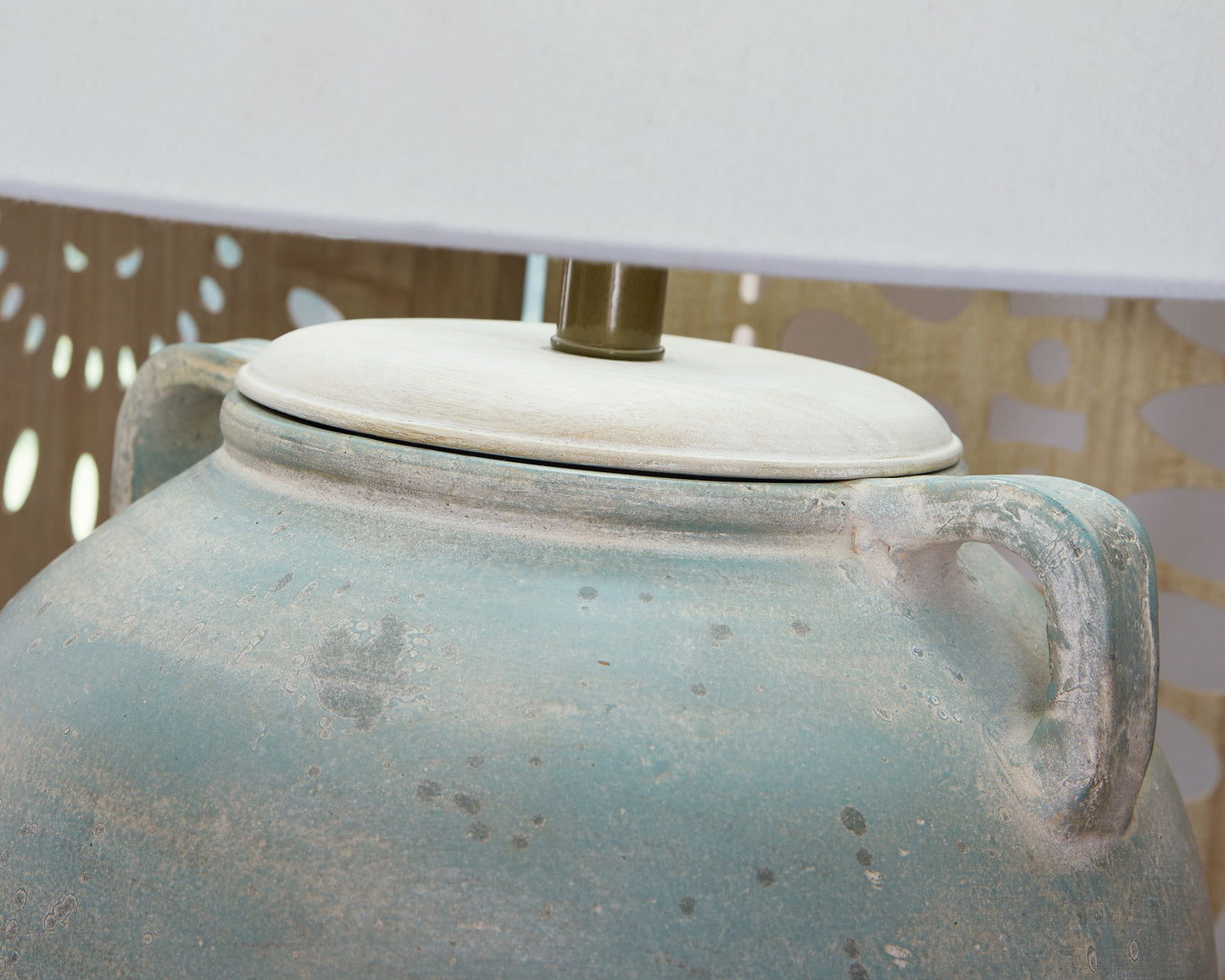 Shawburg - Terracotta Table Lamp - Antique Green