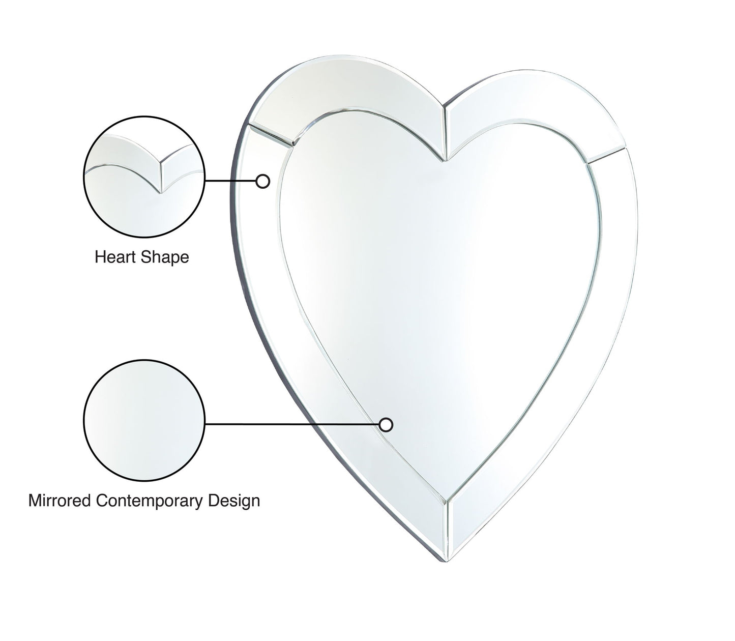 Heart - Mirror - Pearl Silver