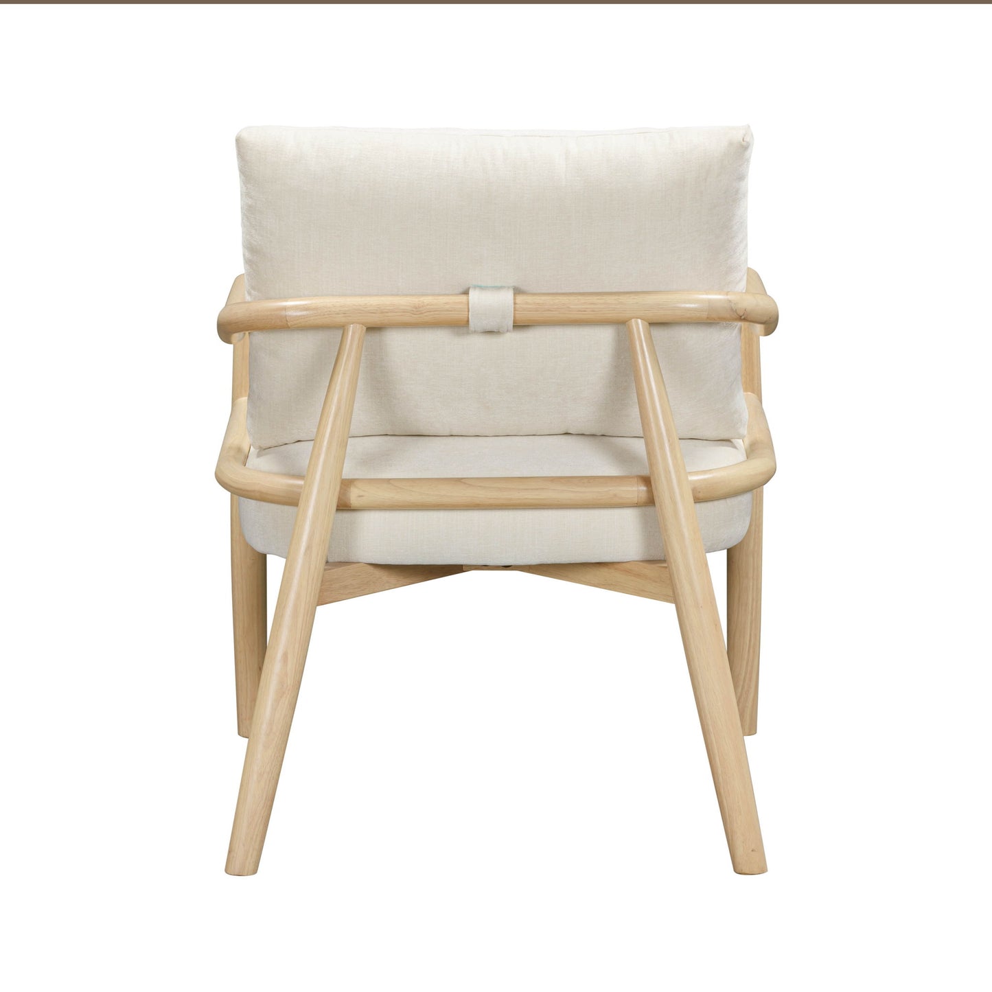 Dixie - Chenille Velvet Accent Chair - Cream